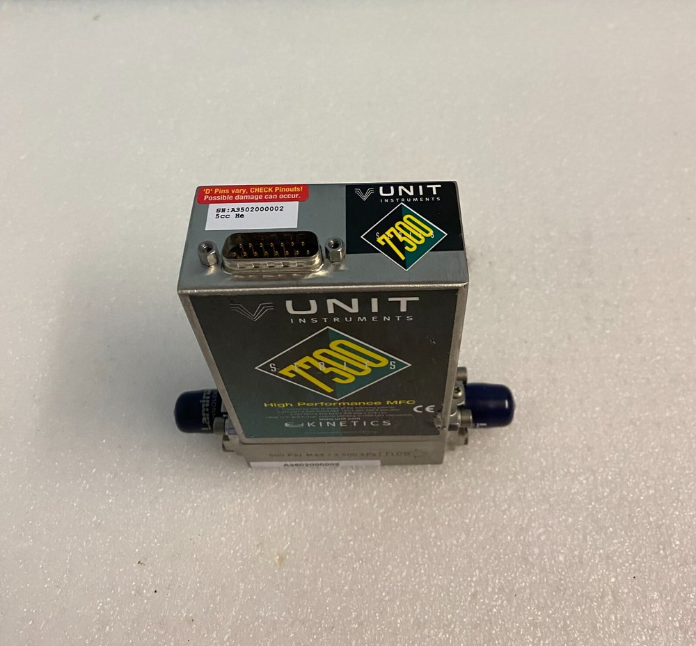 Unit Instruments 7300 MFC 5sccm Helium Mass Flow Controller