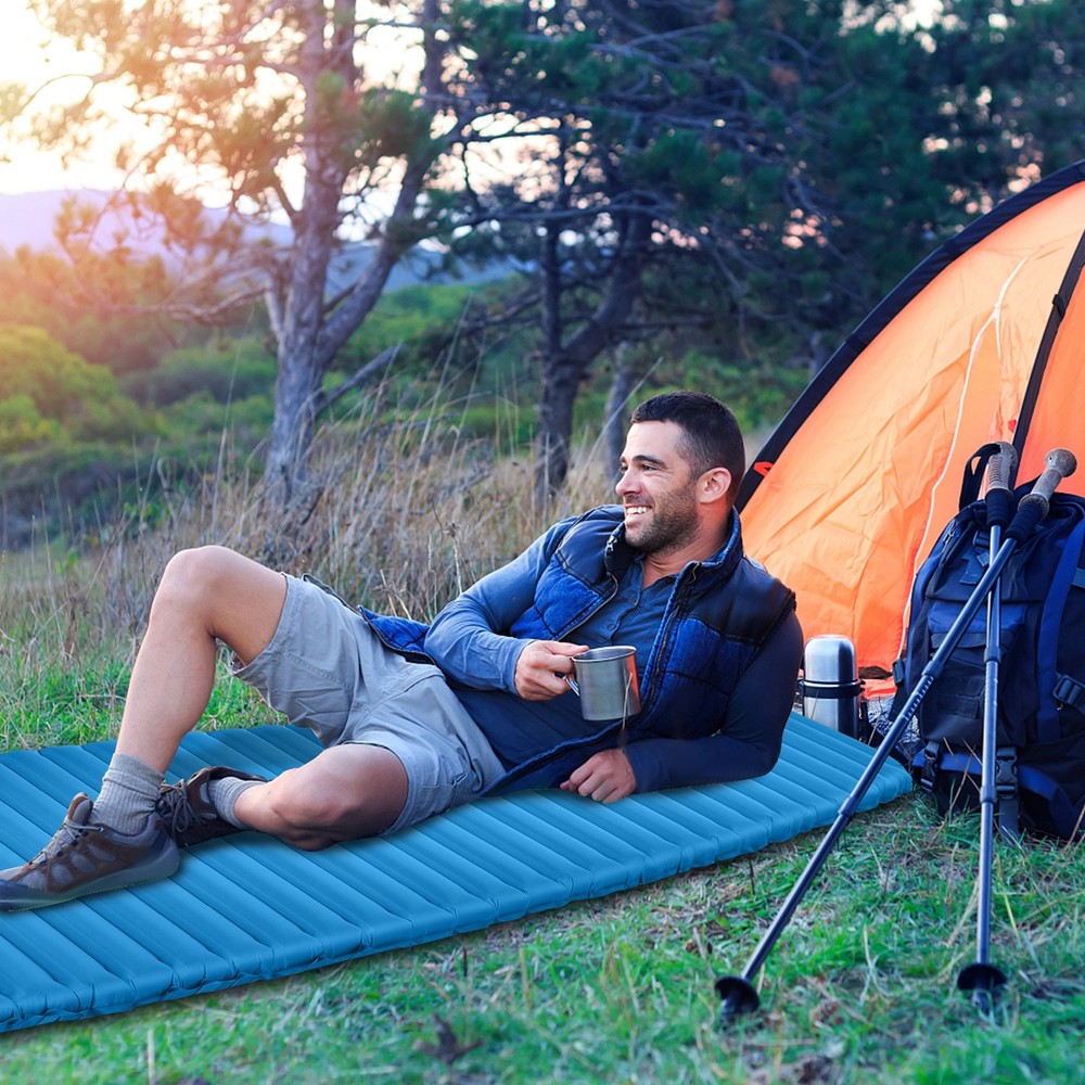 Inflatable 3 Inch Camping Sleeping Pad Waterproof & Comfortable Sleeping Mat