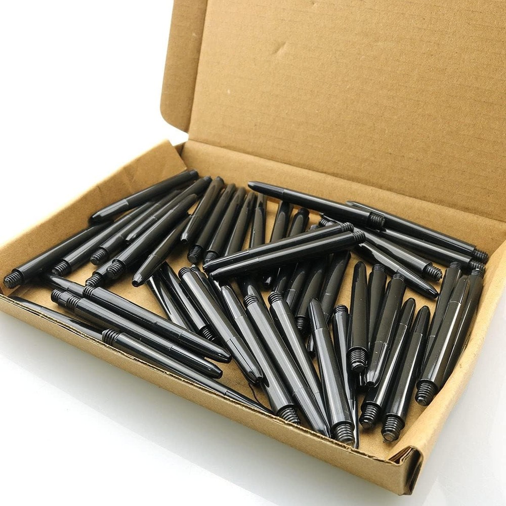 50PCS Medium-Length Plastic Dart Stems with 2BA Screw Thread - Quality Assured