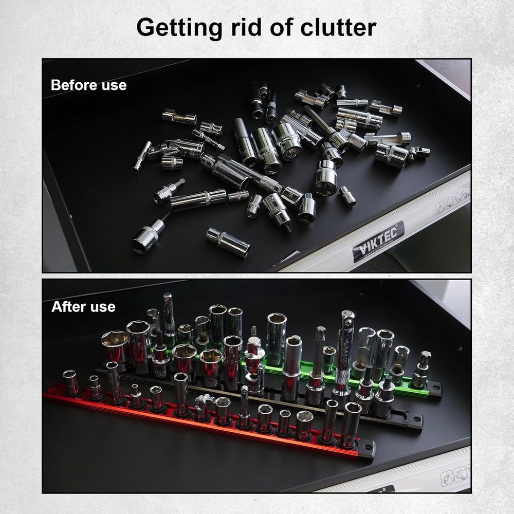 Magnetic Socket Holder Organizer Set:1/4 Inch Drive Socket Trays Socket.....