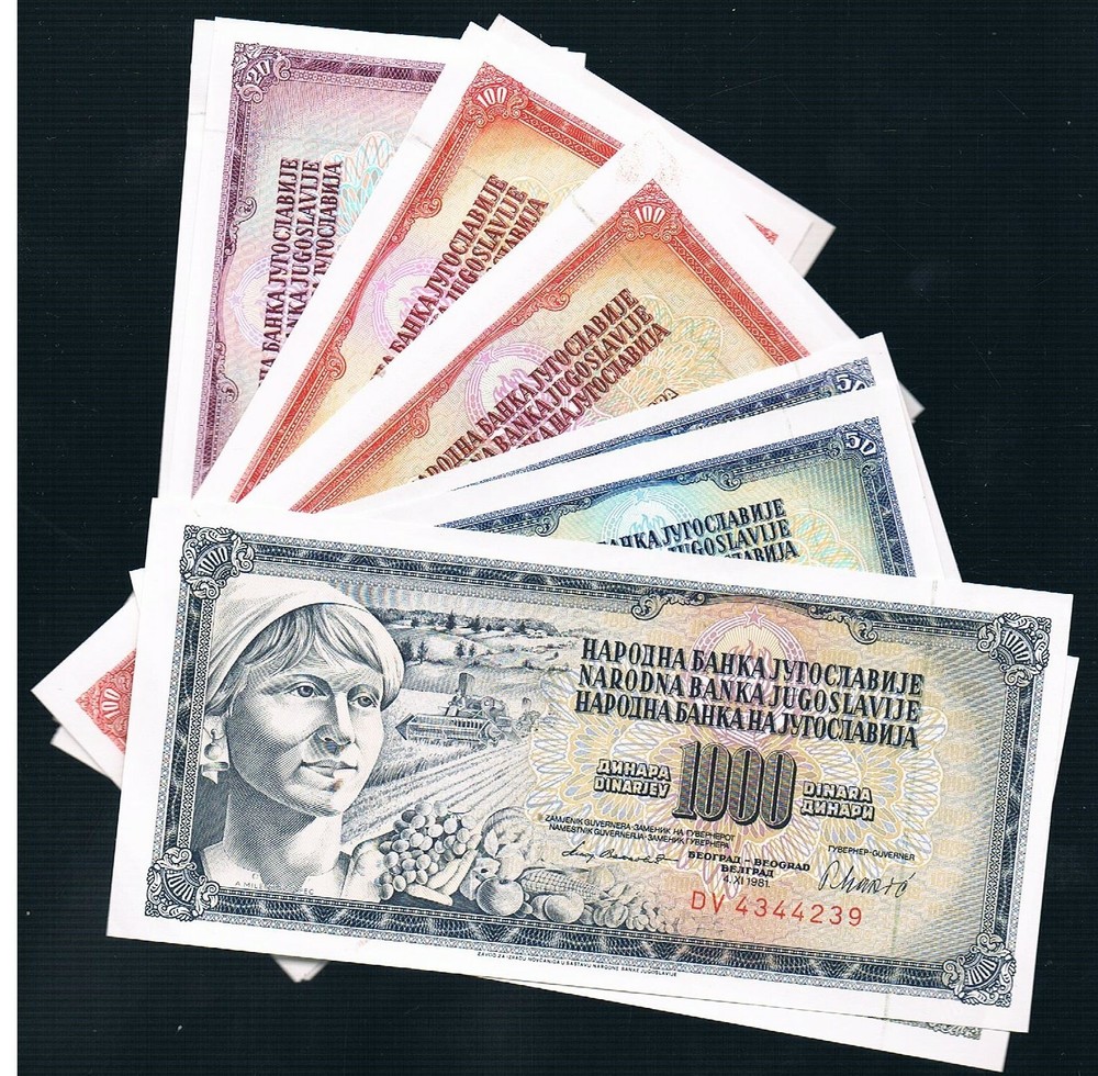 YUGOSLAVIA BANKNOTES 1955-1986 - CHOOSE FROM DROP DOWN MENU