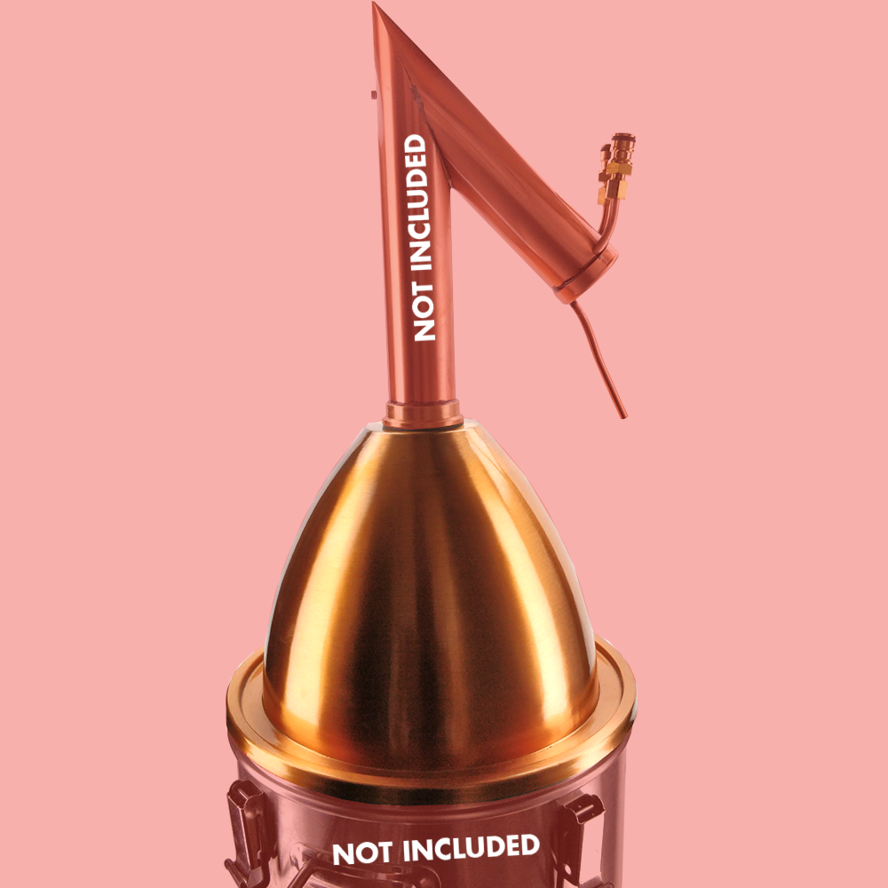 AlcoEngine Copper Alembic Distillation Lid - Fits Digiboil, BrewZilla, Robobrew