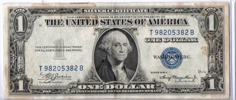 1935A Siver Certficate