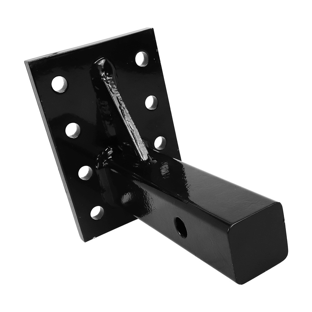 Solid 8-Hole 10000lb Square-Hook Mount For 2" Square Tow Hitch Receiver Adjustab