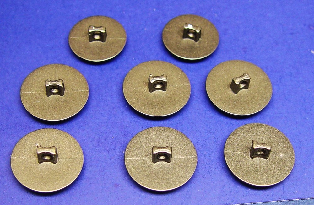 KASPER replacement button 8 plastic dark silver metallic effect Good Used Cond.