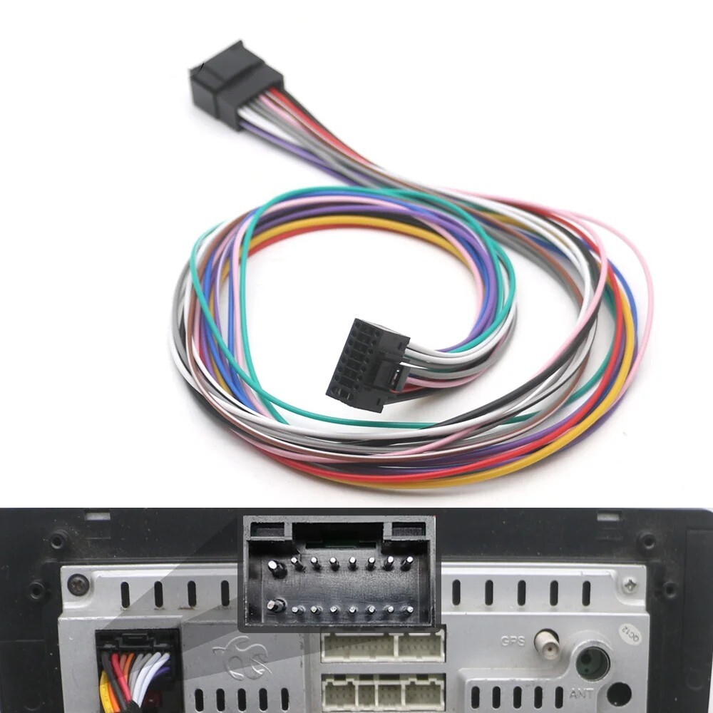Universal 16 Pin Extension Line 60cm Wire Harness Cable for Android Multimedia