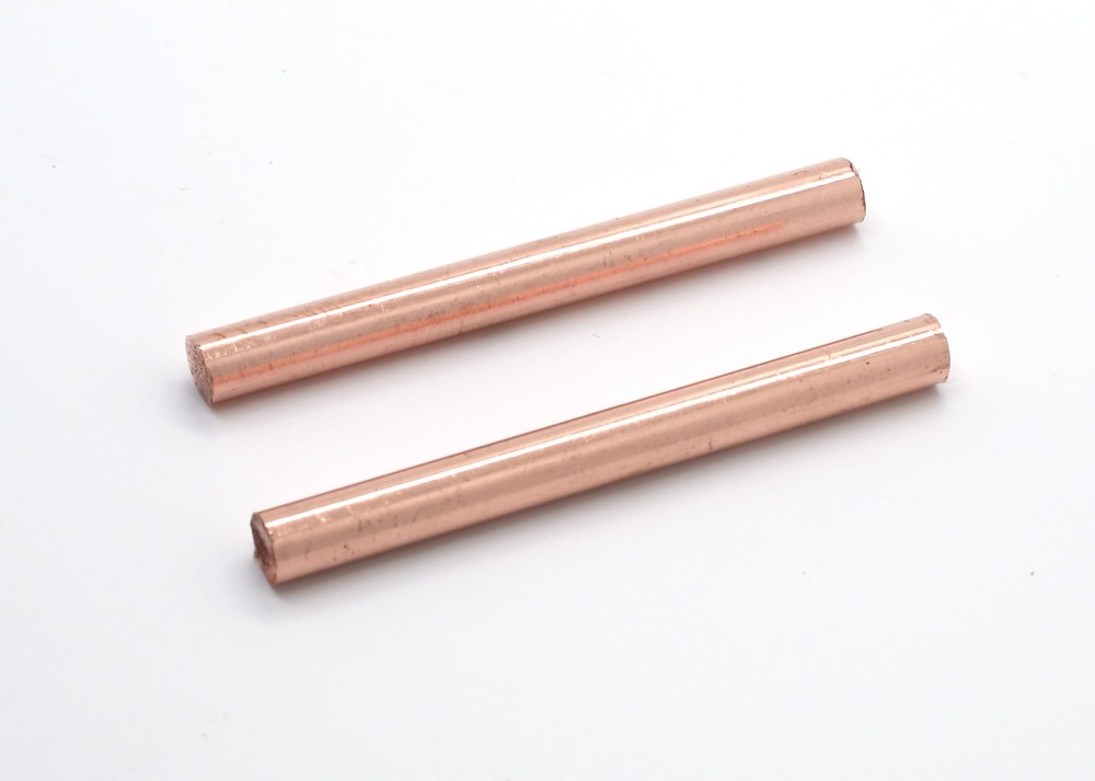 2PCS Diameter 10mm 99.9% Pure Copper Round Rod Solid Copper Rod Bare Copper C...