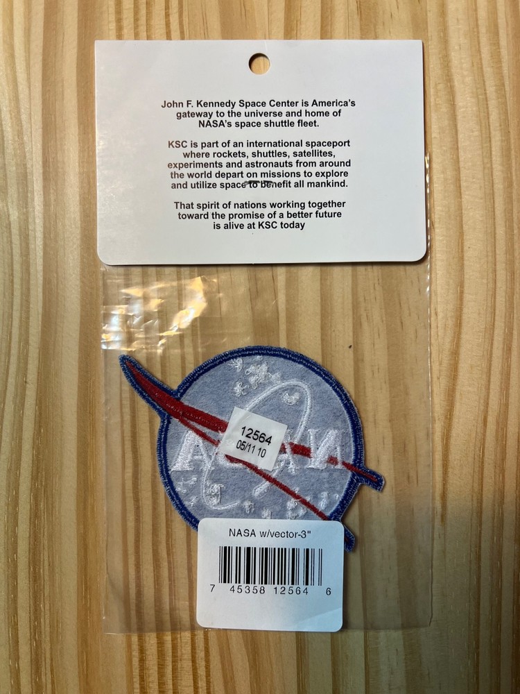 NASA Aerospace EMBROIDERED PATCH, IRON ON