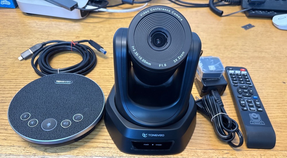 TongVeo PTZ Camera TV-V3U + USB Speaker Microphone + Remote Control