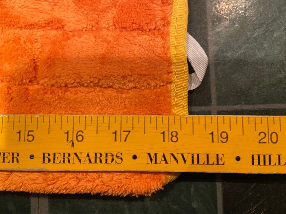 18" Orange Mircrofiber Dry Pad, Fold Over Rectangular, Piped Sides 12 Pack *NEW*