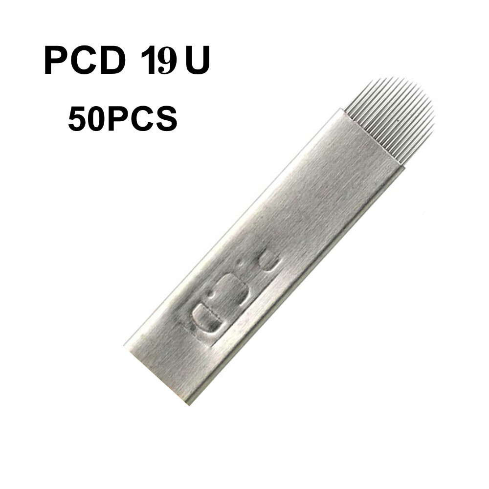 50pcs PCD 19 Pins U Shape Needles Microblading Permanent Makeup Tattoo Eyebrow
