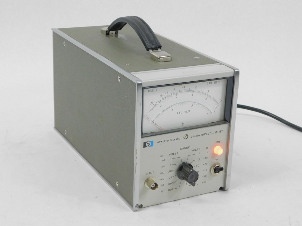 HP 3400A Vintage RMS Voltmeter + Option 1 (powers up, free returns)