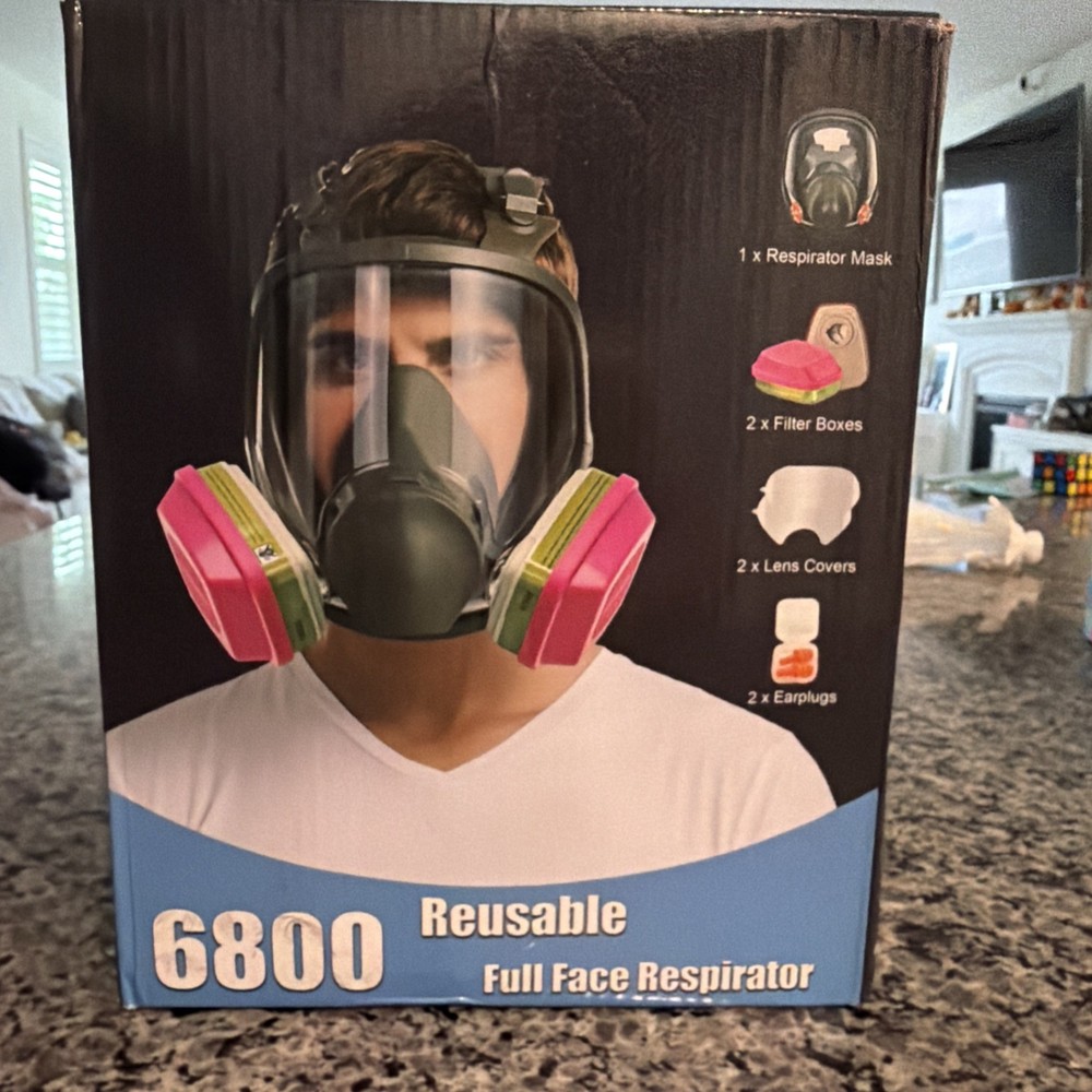 Reusable Full Face Respirator  Carbon Filter 6800