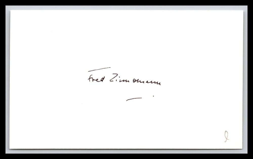 Fred Zinneman - Director  - 3x5 Card - Signed | Autograph (e)