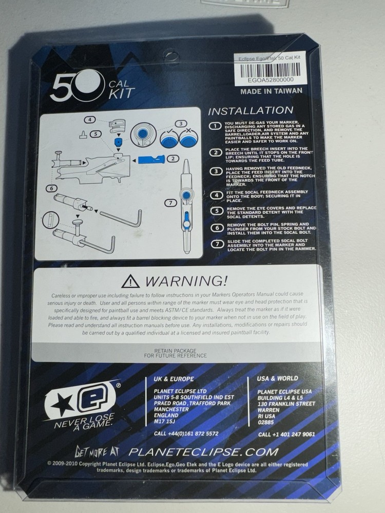 Planet Eclipse .50 kit for EGO/ETEK. NOS. Rare! *READ FOR COMPATIBILITY!*