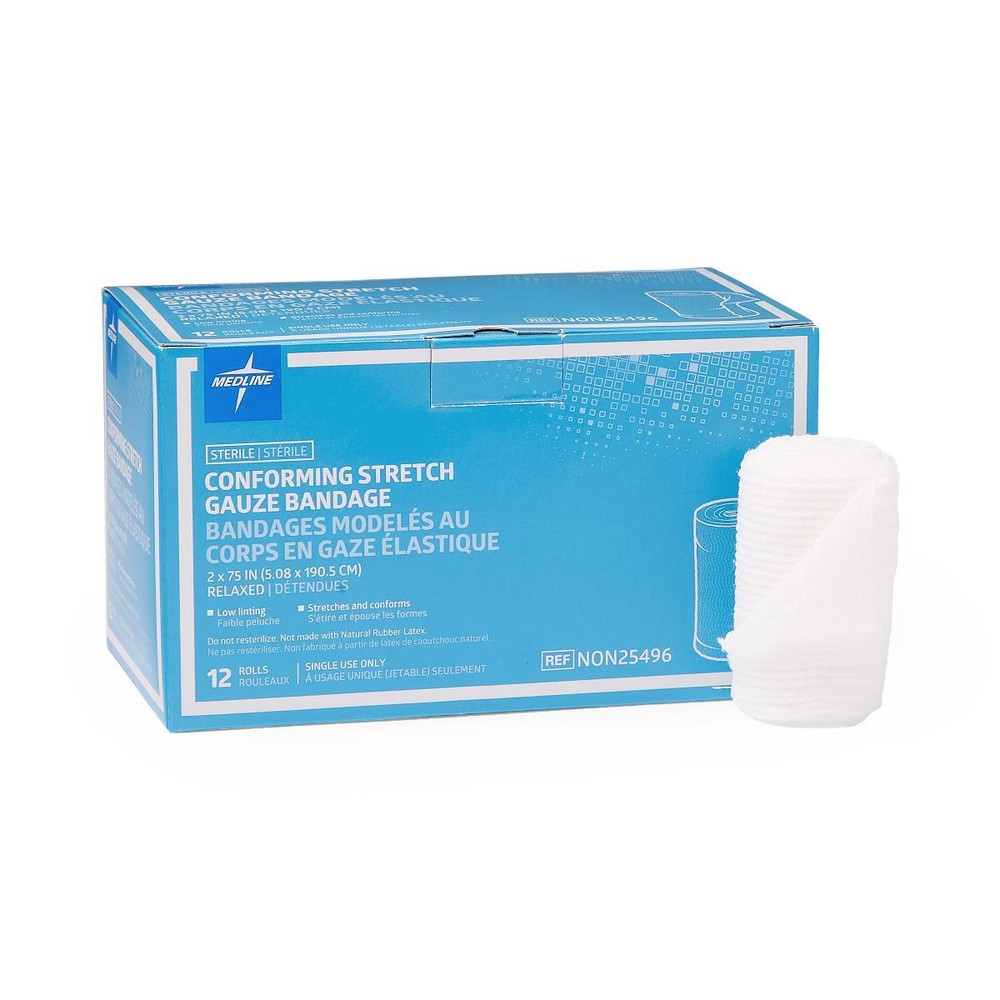 Sterile Conforming Gauze Bandage, 2" x 75", Each