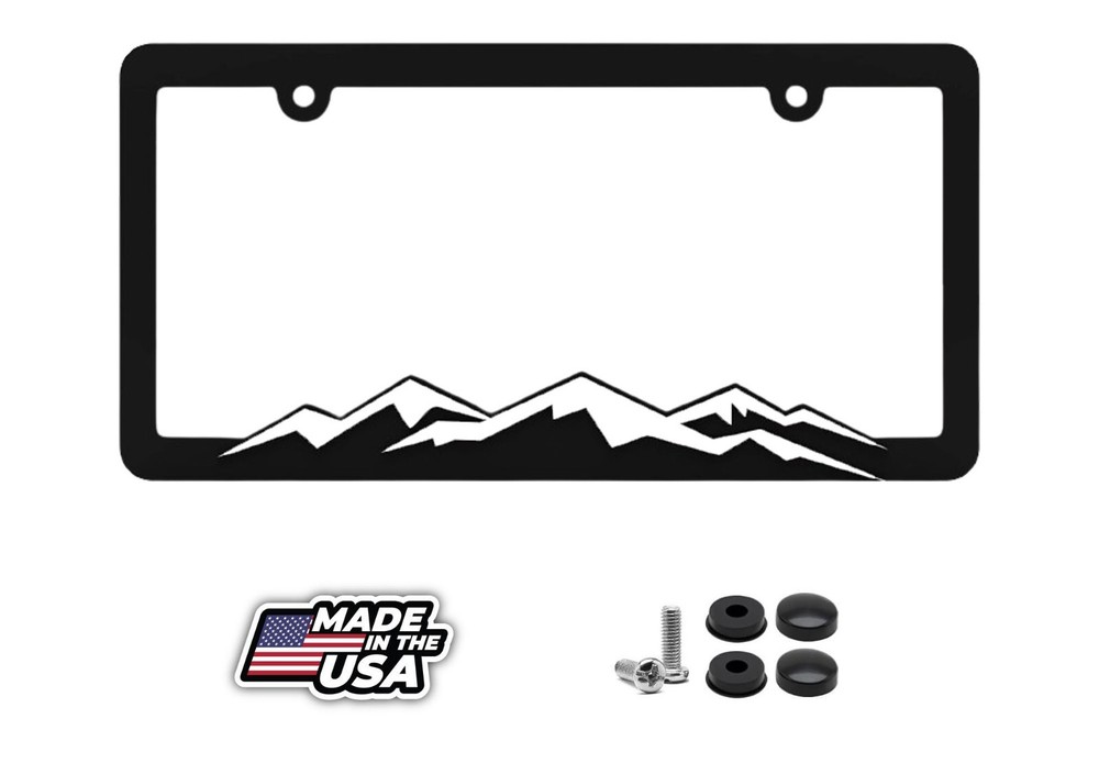 OFF ROAD White-Cap Mountains License Plate Frame Bracket