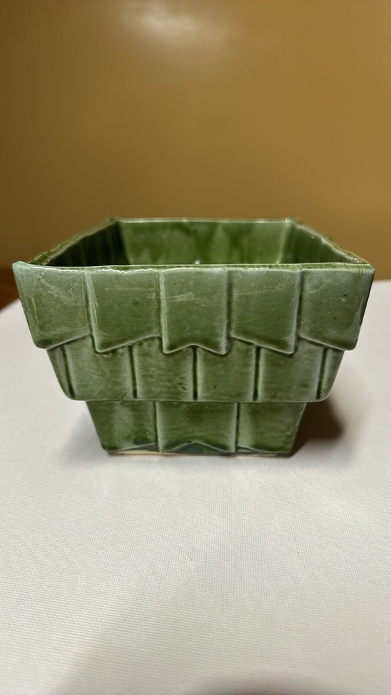 Cookson pottery USA green glazed rectangular planter CP-2807