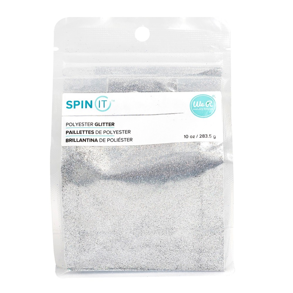 We R Spin It Extra Fine Glitter 10oz-Silver Holographic
