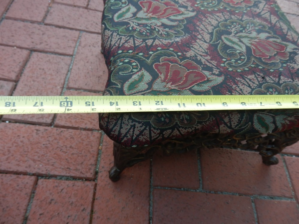 Vintage Cast Iron Footstool 14" x 9"