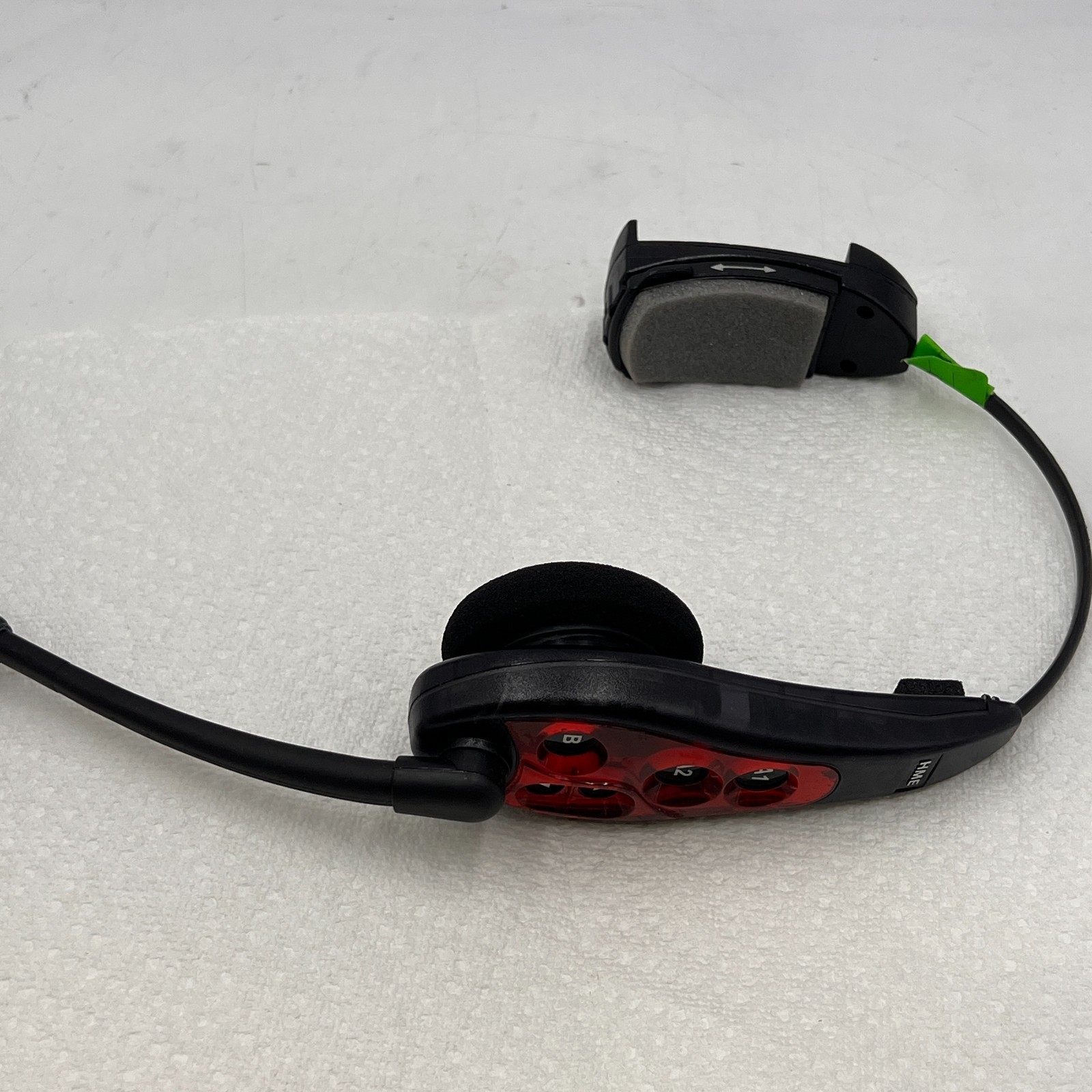 USED HME HS6000 RED Wireless Drive Thru Intercom Headset Works Great NO BATTERY