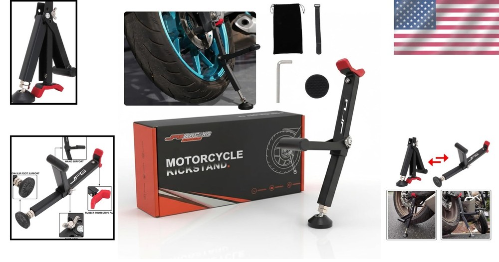 Foldable Universal Motorcycle Lift Stand - Effortless Support for Every Ride