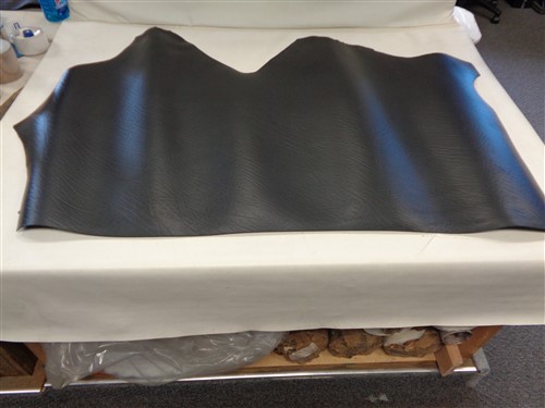 LEATHER HIDE BLACK TEXTURED 52" X 34 1/4"