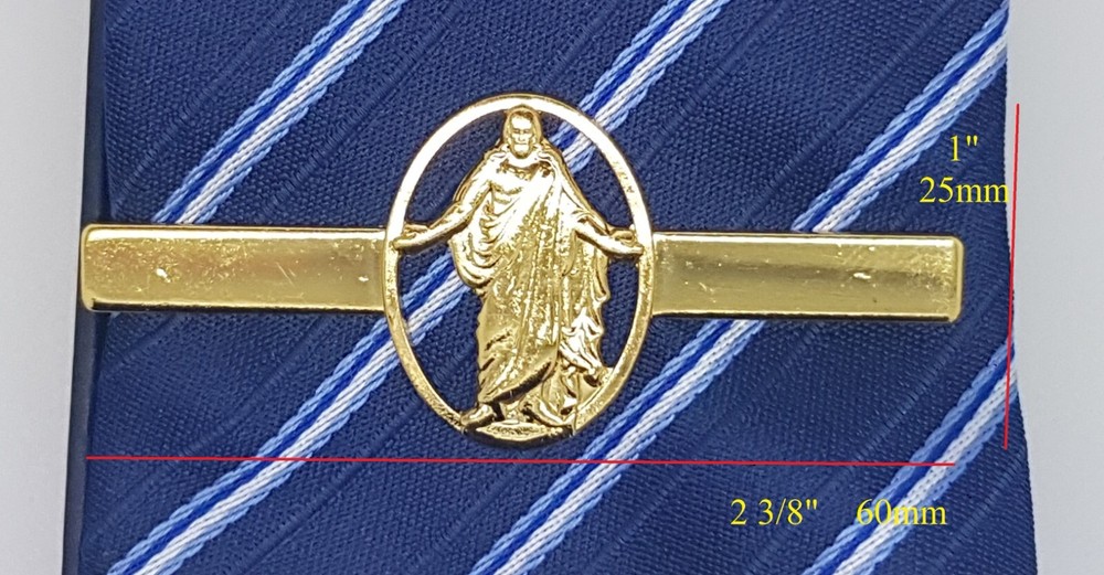 Christus Tie Bar, Silver plated