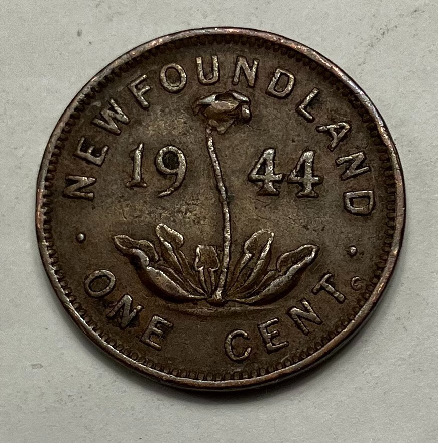 1944 Newfoundland Small One Cent Penny