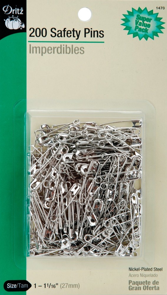 Dritz 1470 Safety Pins-Size 1 200/Pkg