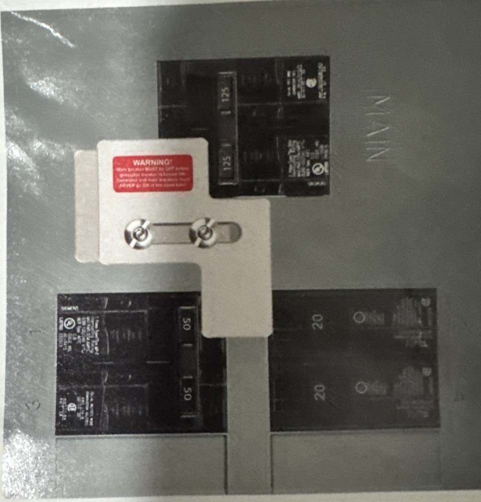Generator Interlock Kit For Murray & Siemens 100 Amp Electrical Panel