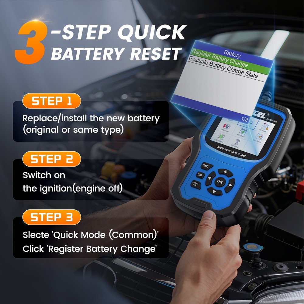 ANCEL BM700 PRO for BMW Scanner Battery Registration Code Reader OBD Diagnostic