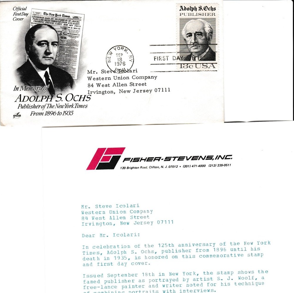 United States Scott 1700 Typewritten Address.
