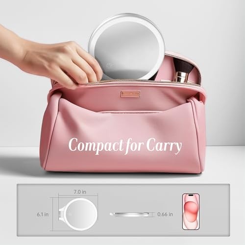 Magnifying Mirror with Light, 10X / 1X Double Sided Makeup Mirror, White