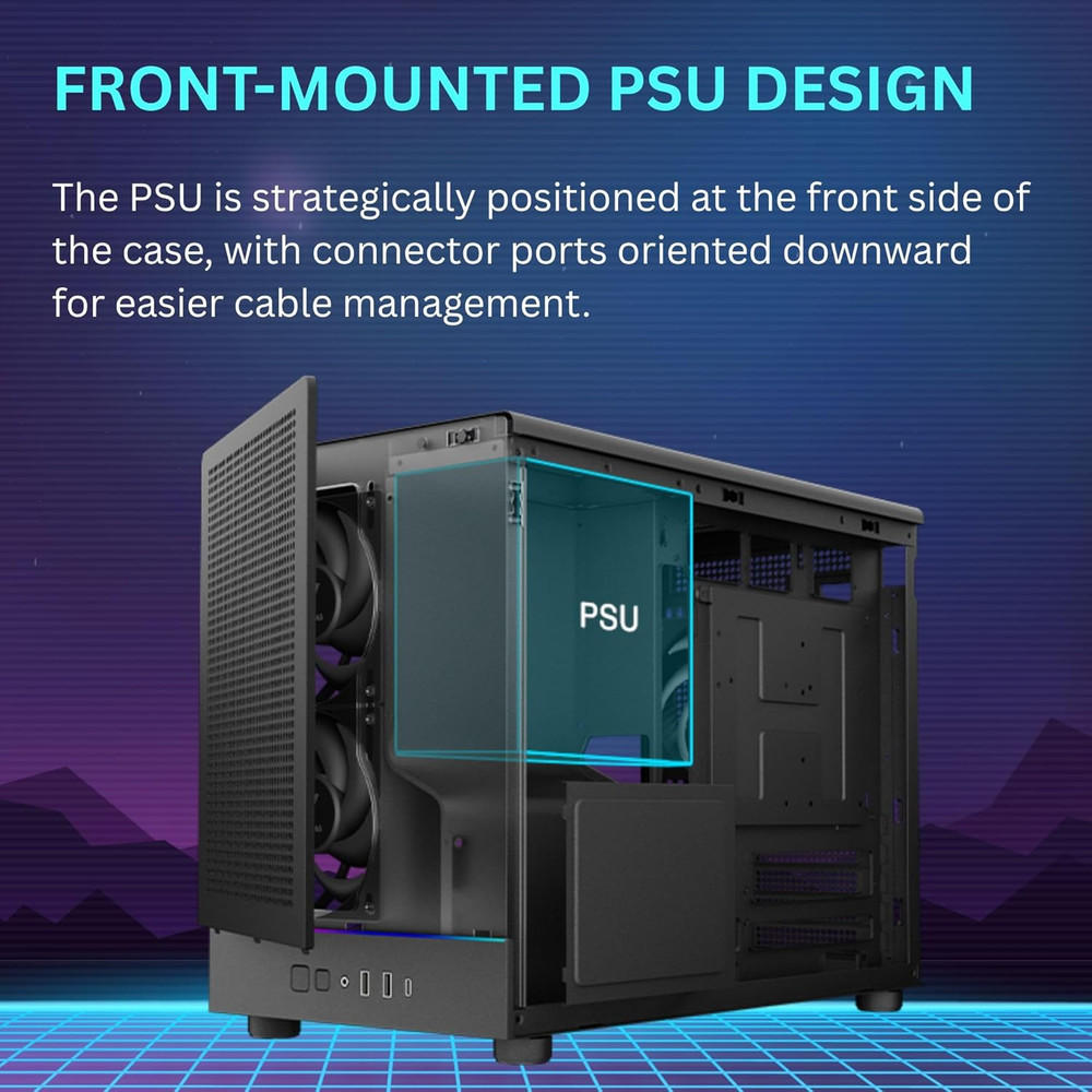Micro‑Tower Gaming PC Case, Mesh Front Panel with RGB Strip & 3×120 Mm Prebuilt