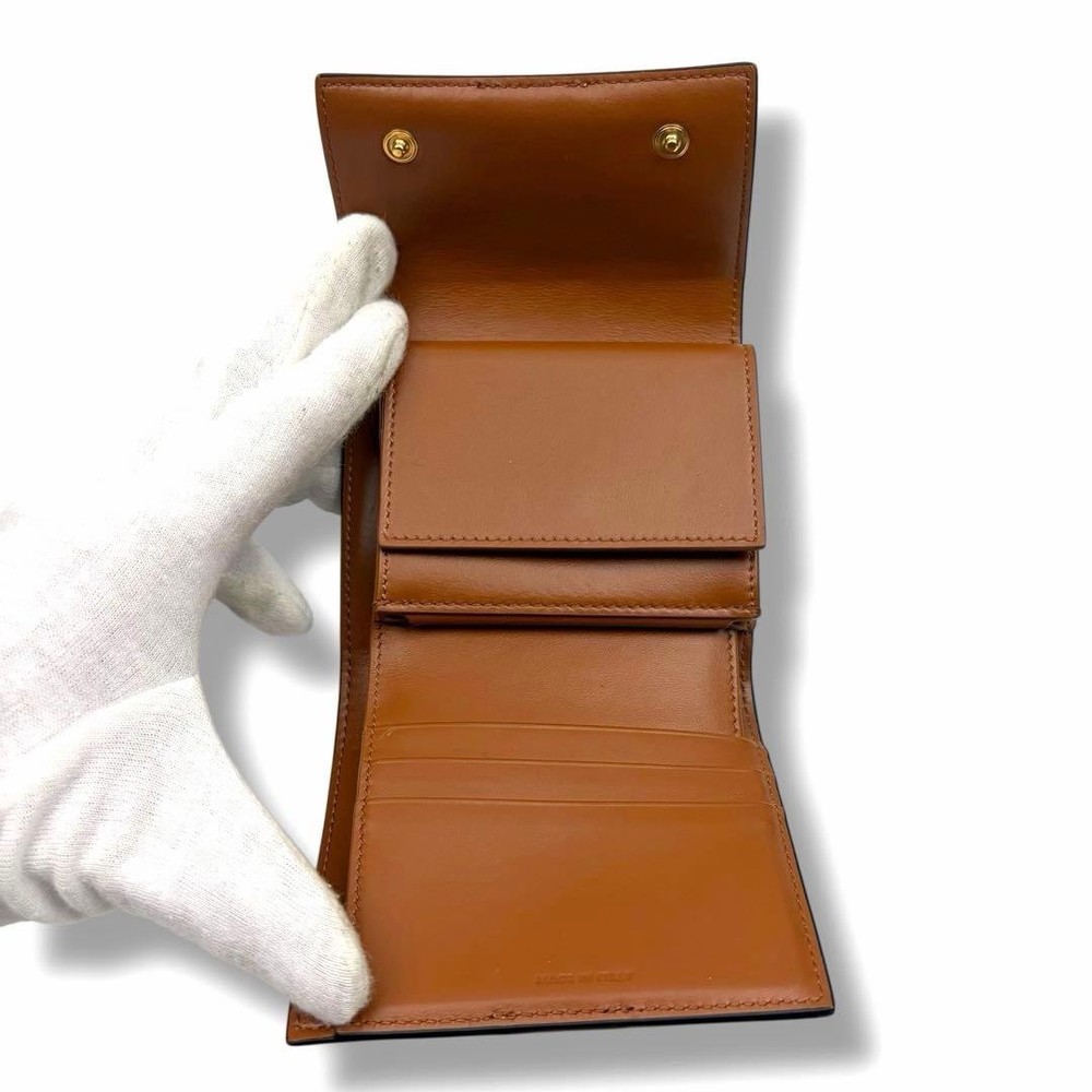 CELINE Small Tri Fold Wallet Triomphe Foldable Wallet From Japan