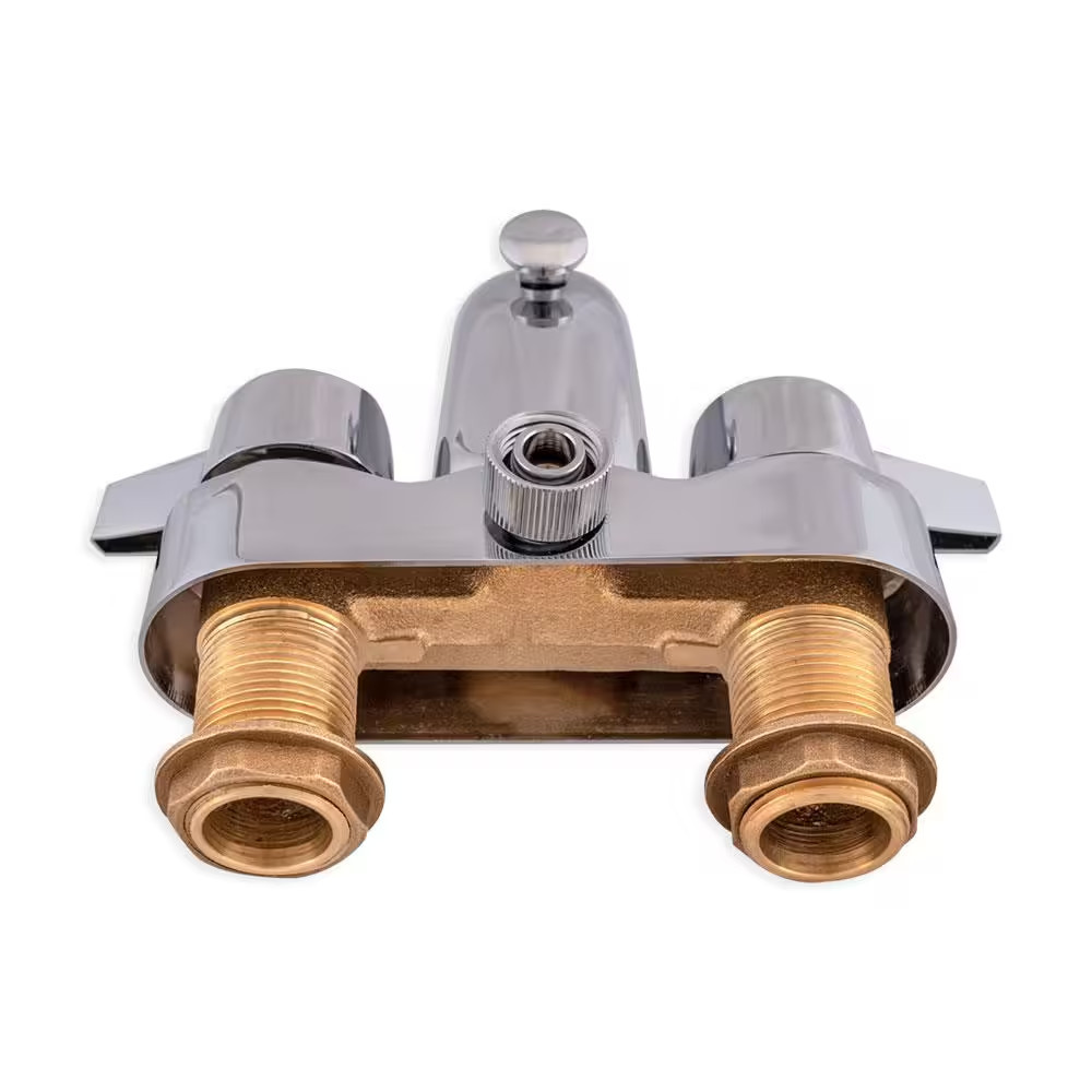 2-Handle Add-On Shower Diverter Bathcock in Chrome