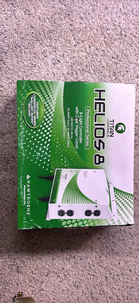 Titan Controls Helios 8 Light Controller White Relays For Hydroponic LED