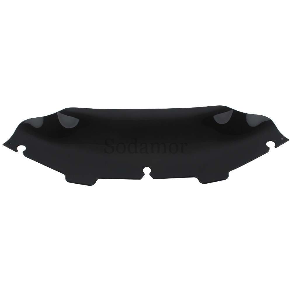 For Harley Touring Electra Glide 1993-2013 6" Wave Windshield Windscreen Black