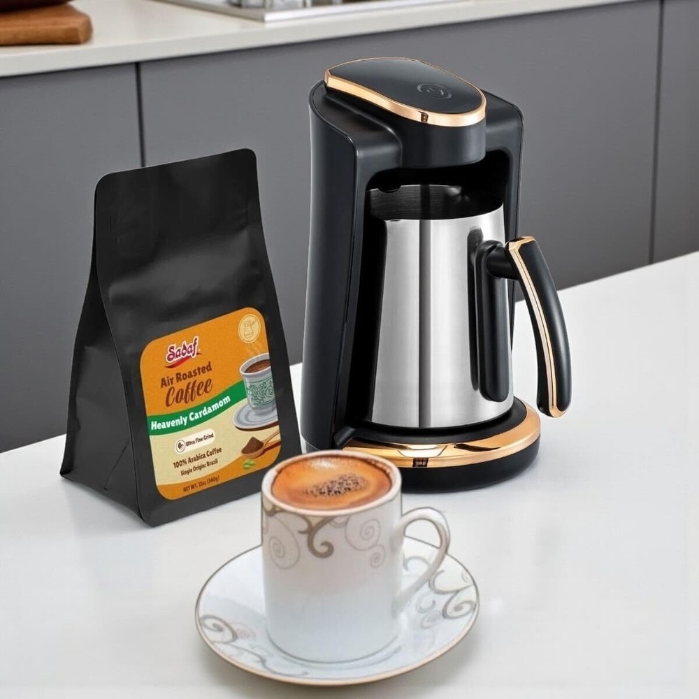 One-Touch Mediterranean Coffee Maker - Automatic Turkish & Greek Machine 250ml