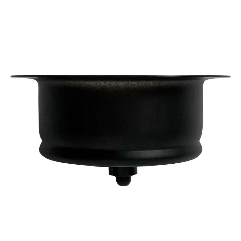 SinkSense Kitchen Sink Disposal Flange Drain with Stopper, Matte Black