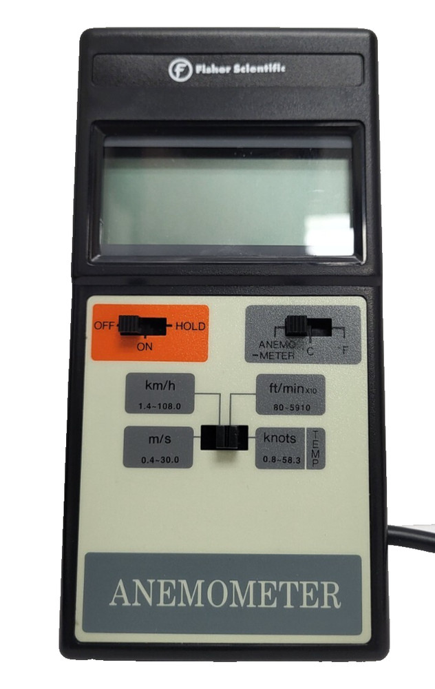 Fisher DA40 Handheld Traceable Digital Anemometer + Case & Probe - Tested