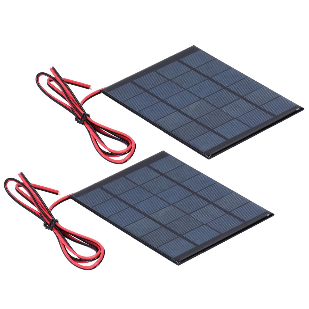 2Pcs Mini Solar Power Module Epoxy Panel With 100cm Cable Electronic New