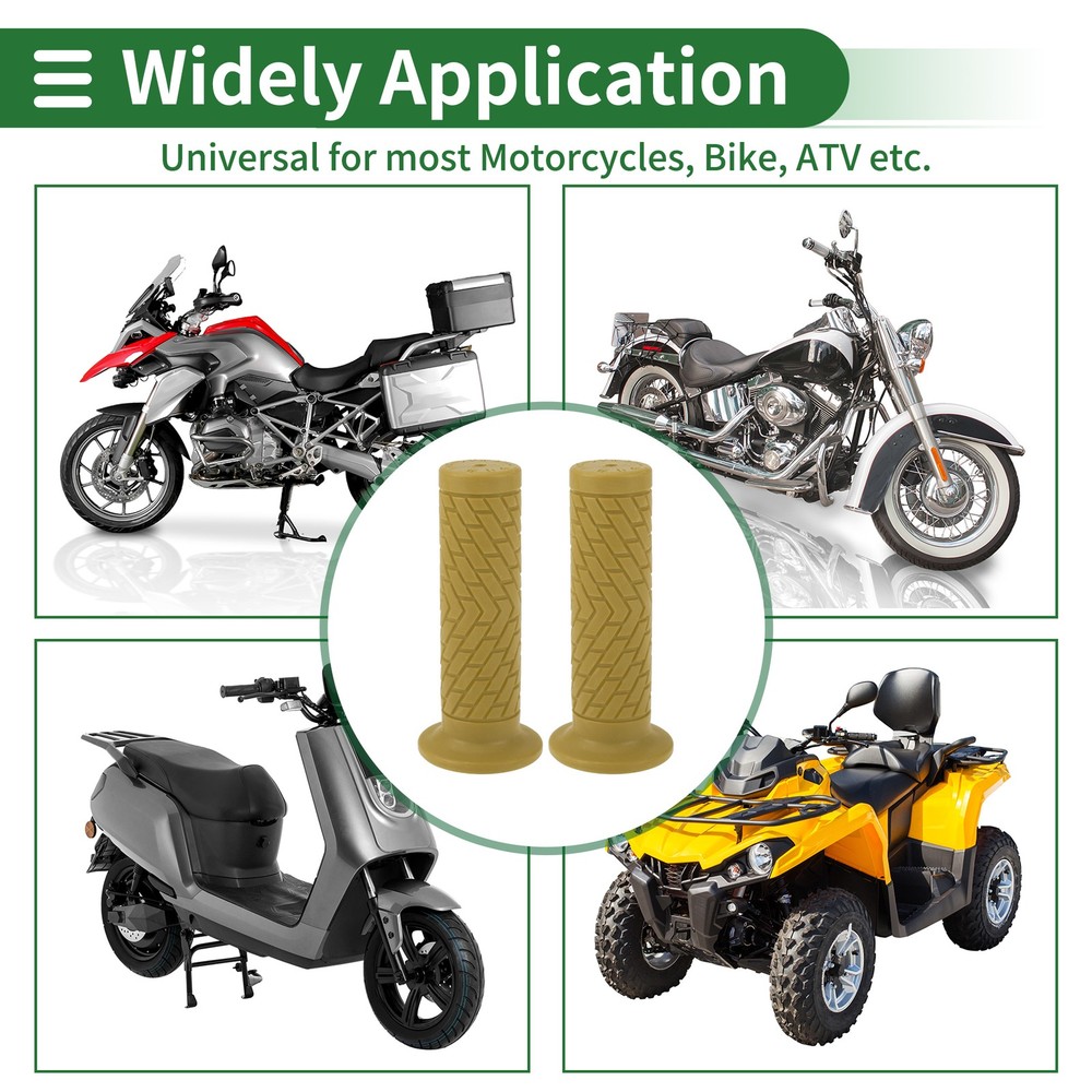 7/8" 22mm Motorcycle Knobs Handlebar Covers TPU Yellow