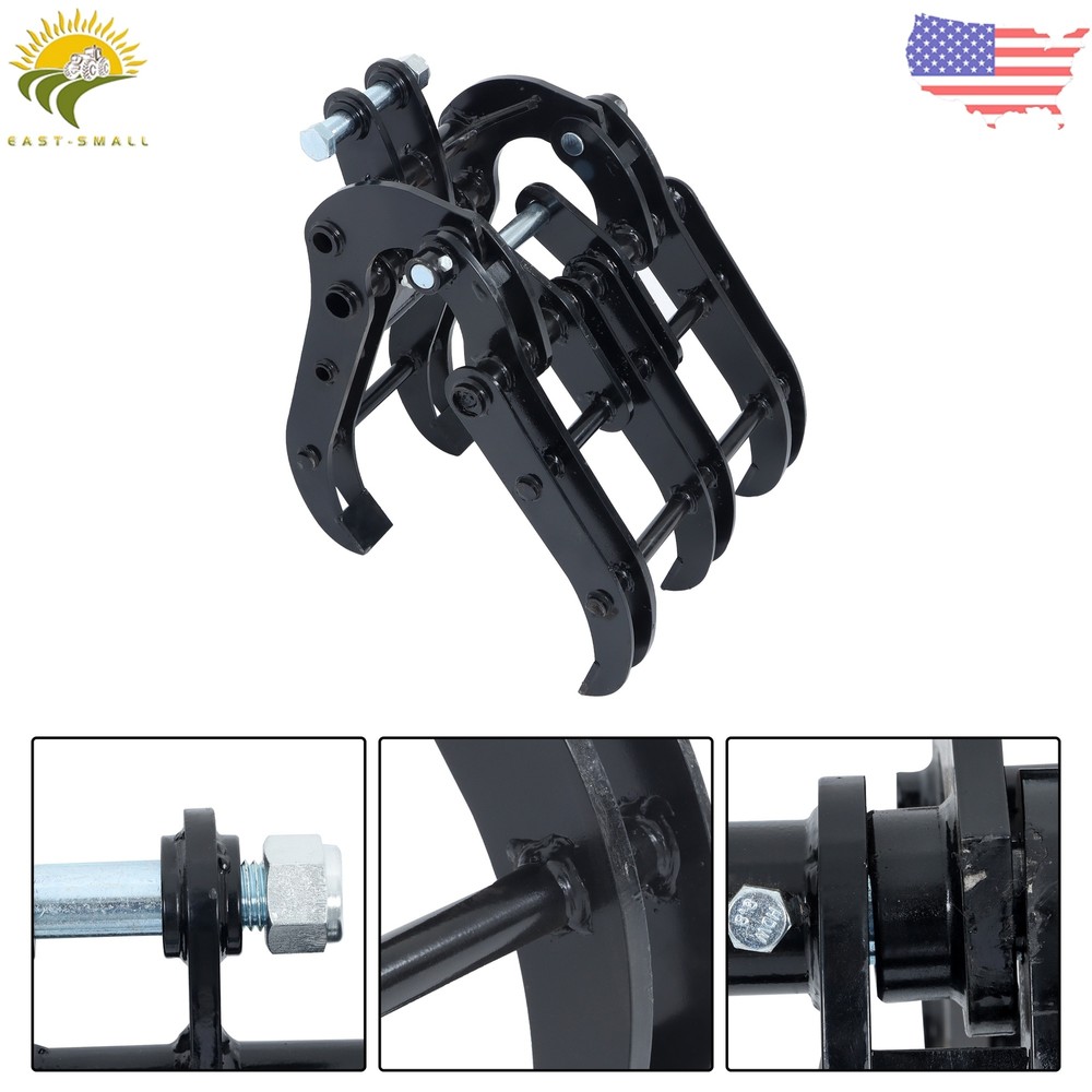 For Mini Excavator Attachment Grapple Grabber Compatible with 0.8 to 1.5 Tons