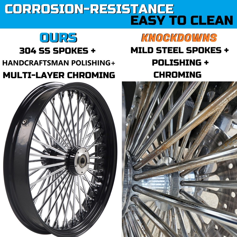 21'' Single Disc Front Wheel for 2008-UP Harley Dyna &Softail Slim