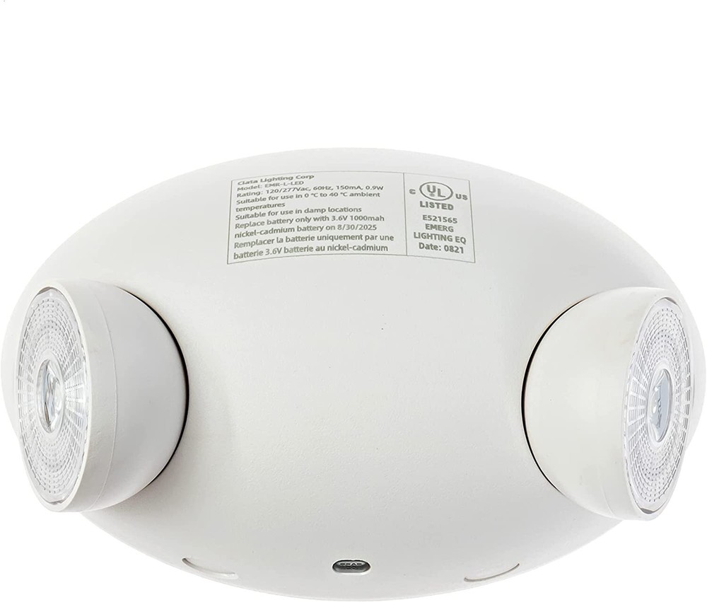 Ciata Lighting LED Low Profile Emergency Light with Battery Back-up White