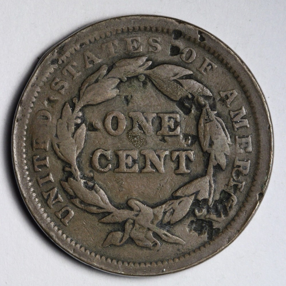 1843 Braided Hair Large Cent E151 T