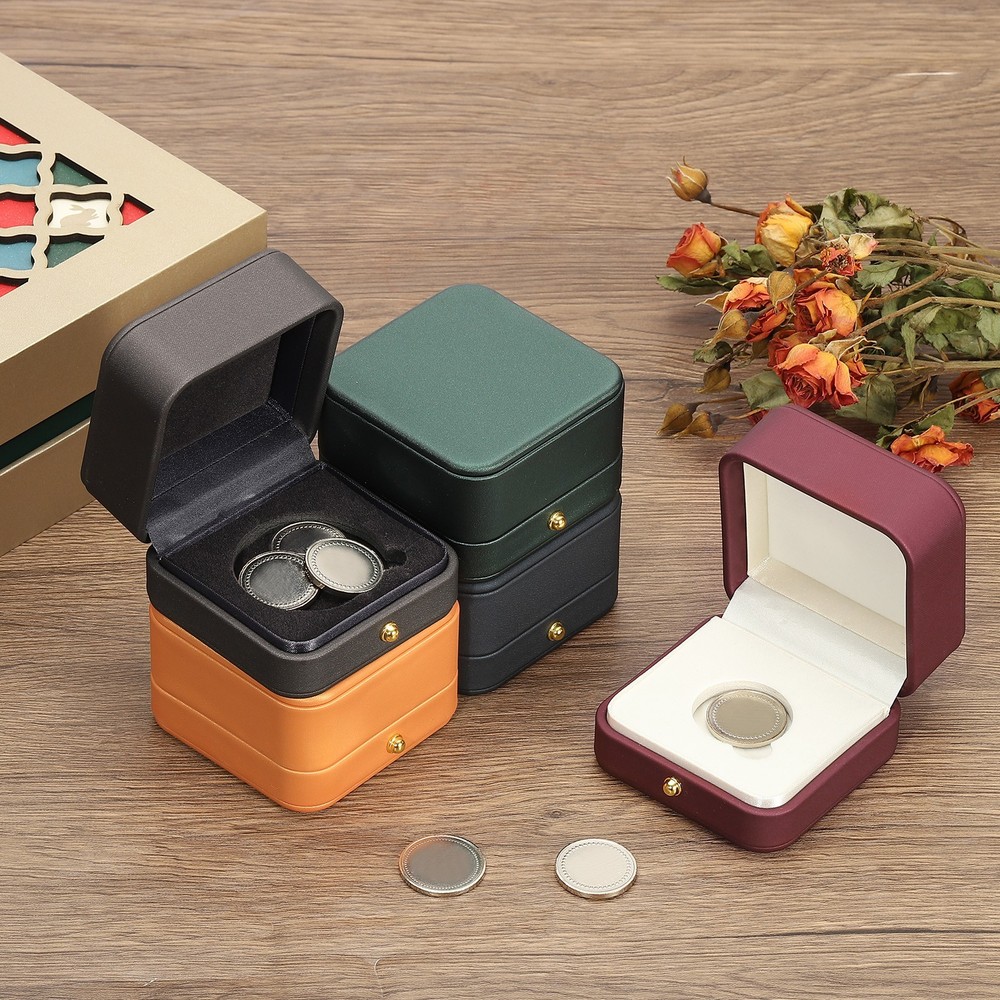 Coin Display Box, Coin Presentation Display Box Fit 30mm Coin, Blue