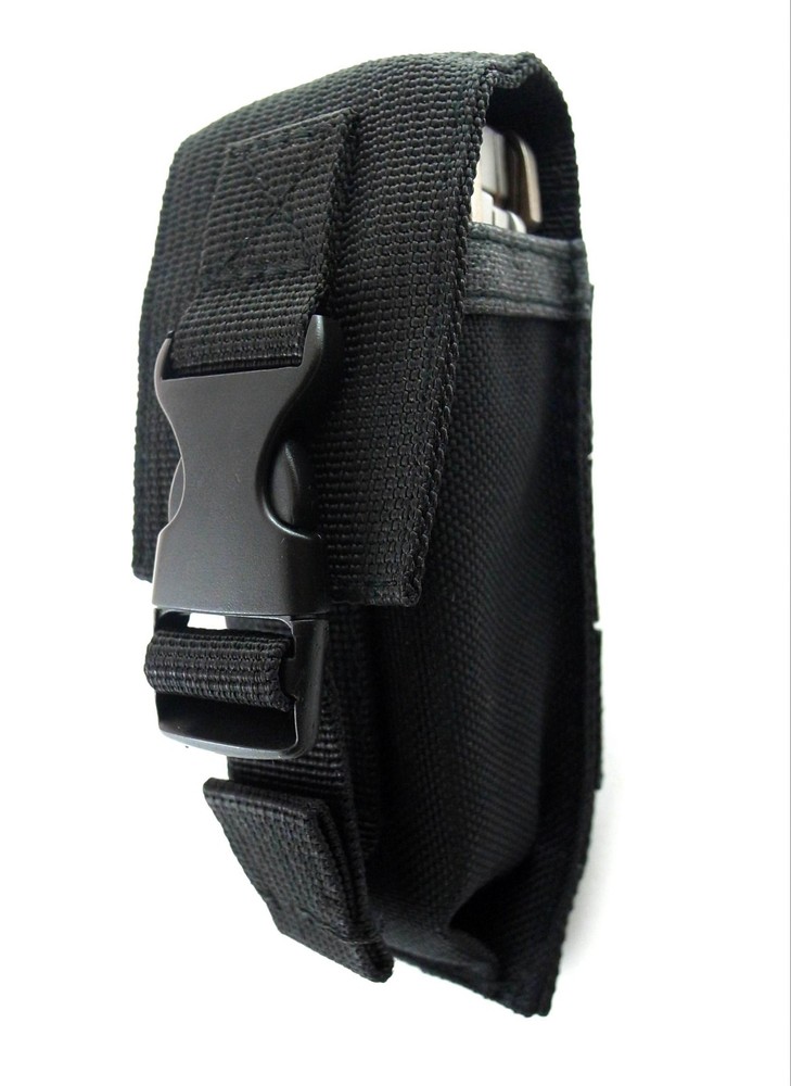 2 BLK Nylon Pouch/ Sheath For Gerber 600 Multi Tool, 5" Folding Knife Flashlight